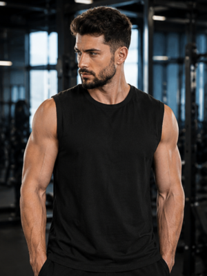 PAIN TODAY POWER TOMORROW Men's Sleeveless T-Shirt | Premium Cotton Gym Training Tank Top