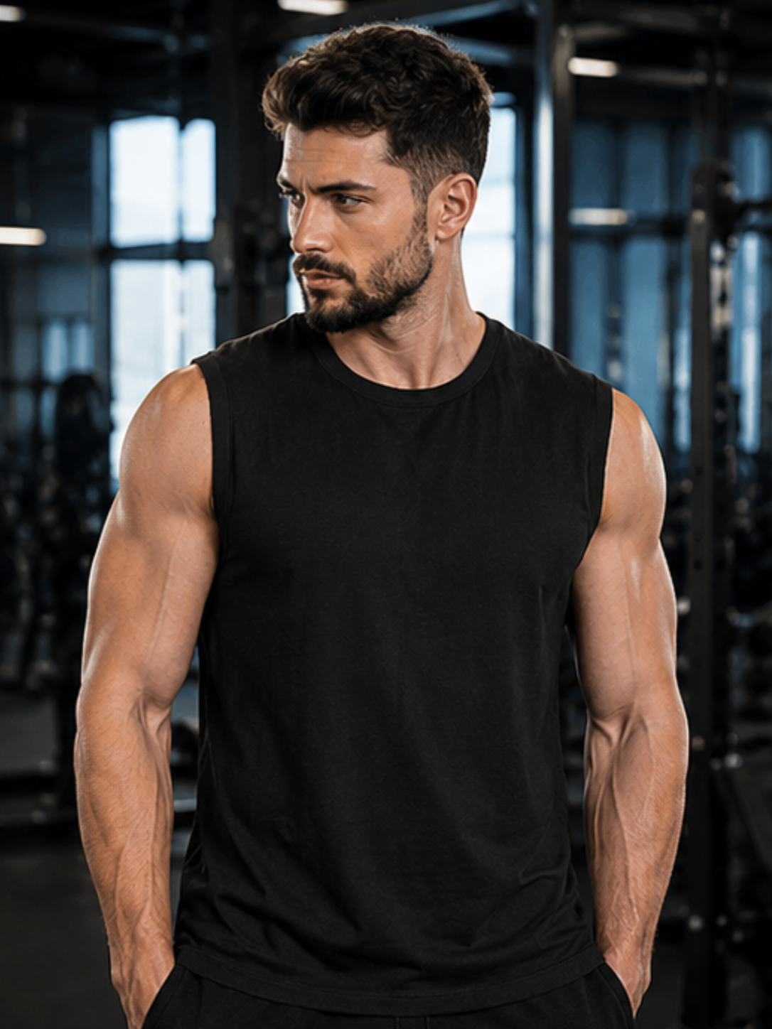PAIN TODAY POWER TOMORROW Men's Sleeveless T-Shirt | Premium Cotton Gym Training Tank Top - Image 4