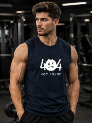 404 NOT FOUND Men's Sleeveless T-Shirt | Premium Cotton Streetwear & Lifestyle Tank Top
