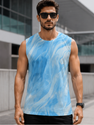 MAAKO Ocean Flow AOP Men's Sleeveless T-Shirt