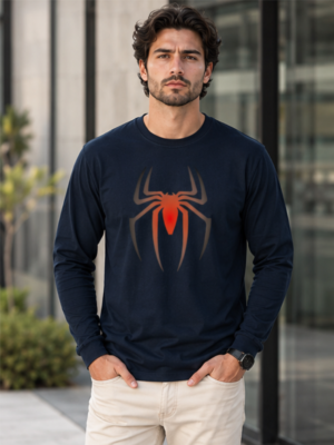 Shadow Spider Graphic Full Sleeve T-Shirt – Premium Cotton Hero Edition