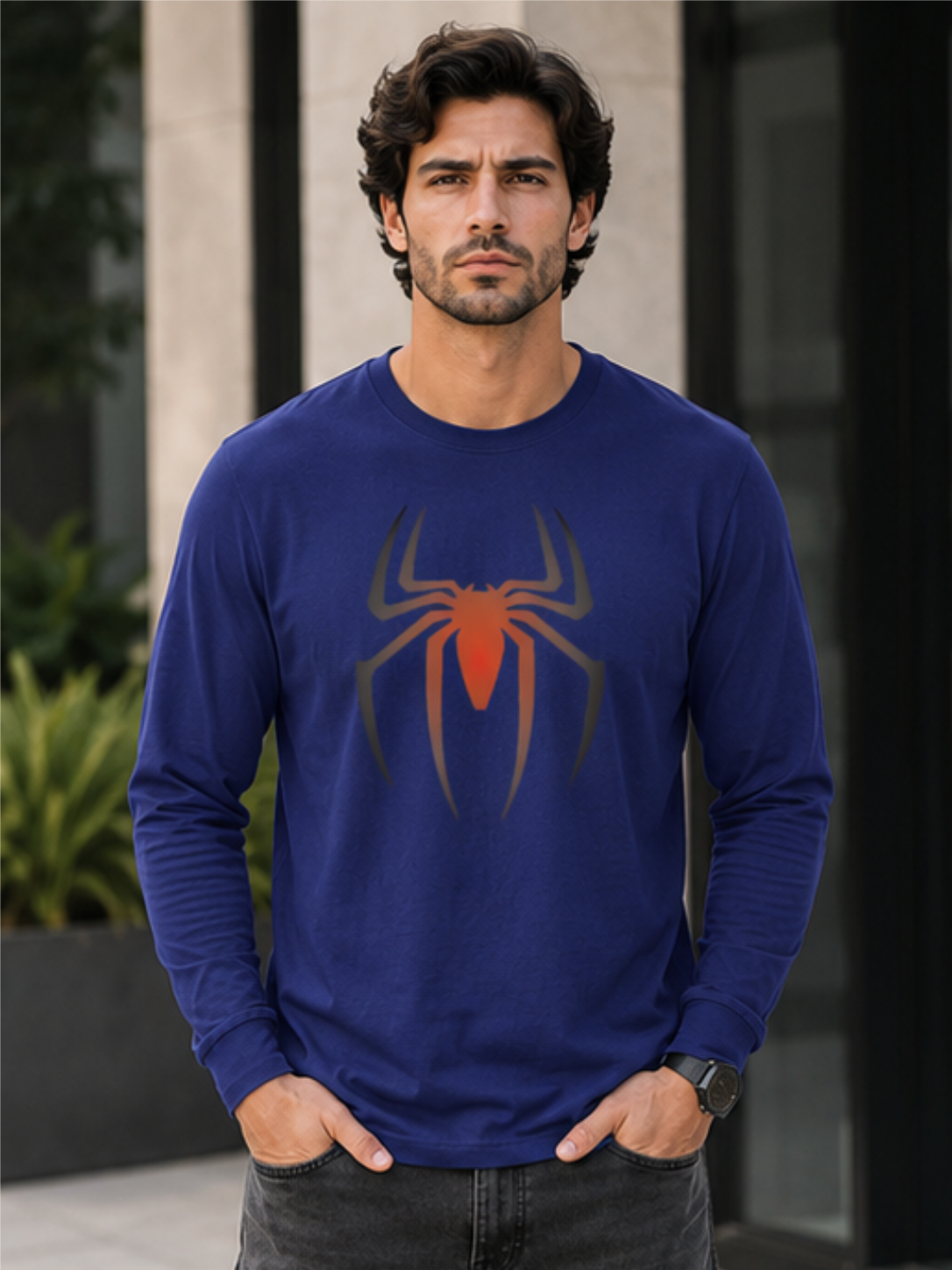 Shadow Spider Graphic Full Sleeve T-Shirt – Premium Cotton Hero Edition - Image 4