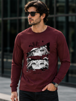 Anime Vision Graphic Full Sleeve T-Shirt – Premium Cotton Streetwear Edition