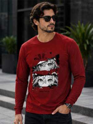 Anime Vision Graphic Full Sleeve T-Shirt – Premium Cotton Streetwear Edition