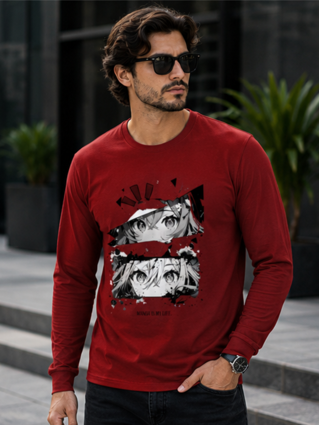 Anime Vision Graphic Full Sleeve T-Shirt – Premium Cotton Streetwear Edition