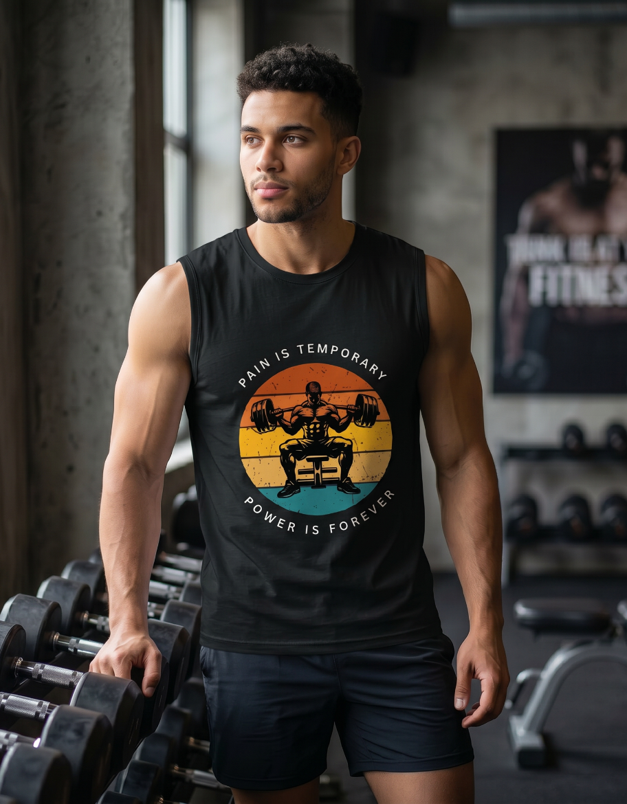 Male Sleeveless T-Shirt - Image 2