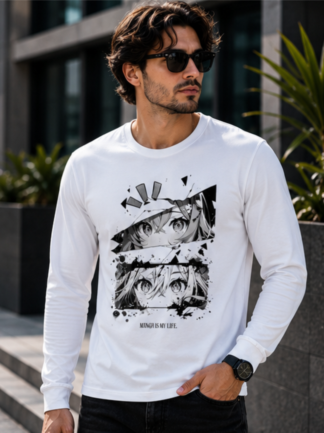 Anime Vision Graphic Full Sleeve T-Shirt – Premium Cotton Streetwear Edition - Image 2