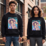 Just A Girl Premium Unisex Sweatshirt - Black