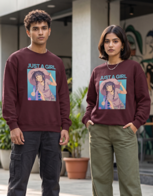 Just A Girl Premium Unisex Sweatshirt