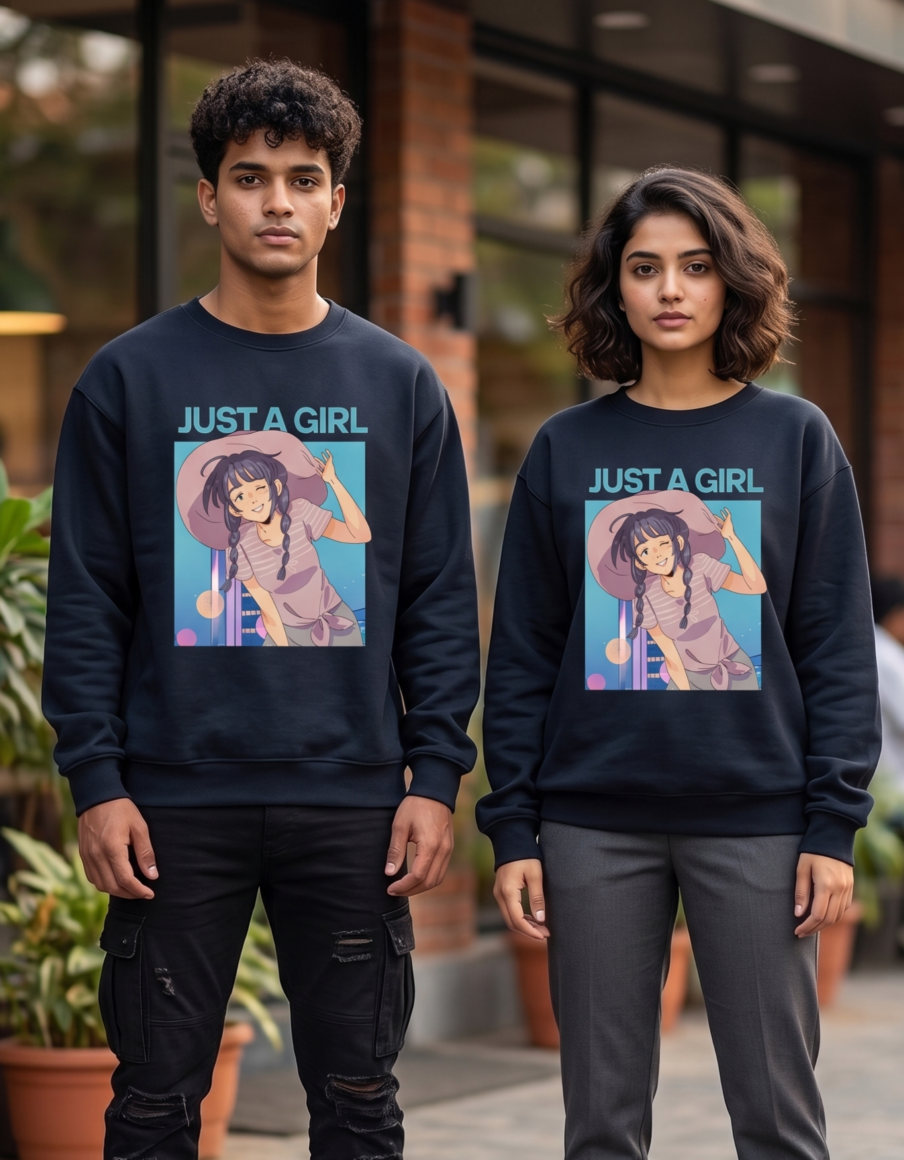 Just A Girl Premium Unisex Sweatshirt
