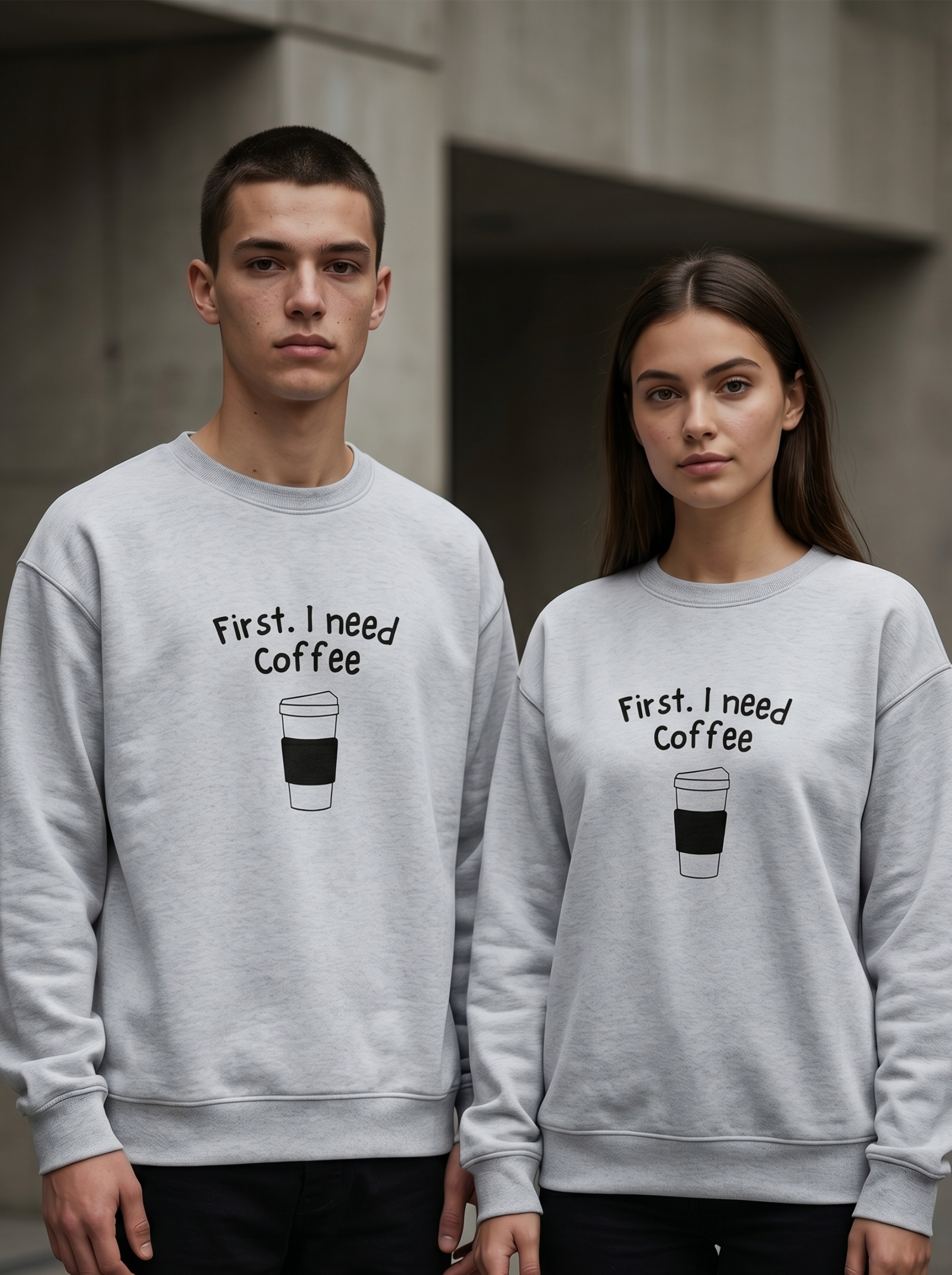 First. I Need Coffee Premium Unisex Sweatshirt