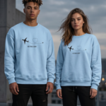 His Travel Buddy Premium Unisex Sweatshirt - Light Blue