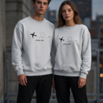 His Travel Buddy Premium Unisex Sweatshirt - Grey Melange