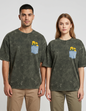 Urban Bloom Acid Wash Oversized Tee