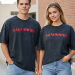 Urban Rebel Acid Wash Oversized Tee - Blue