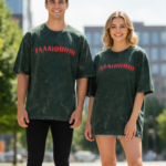 Urban Rebel Acid Wash Oversized Tee - Bottle Green