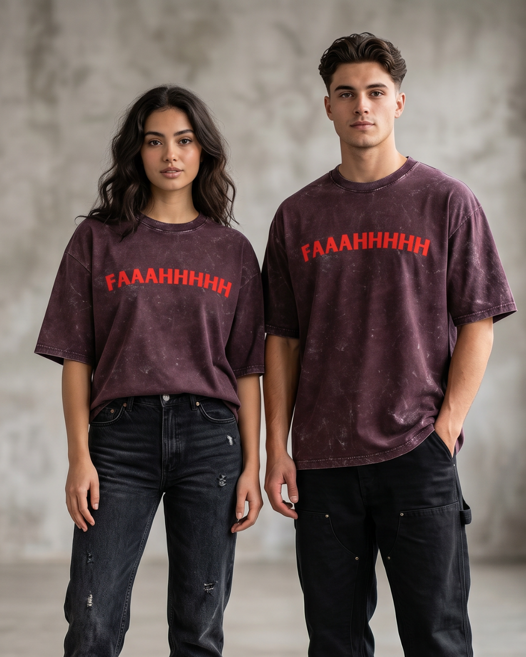 Urban Rebel Acid Wash Oversized Tee