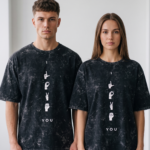 Lost In You Acid Wash Oversized Tee - Black