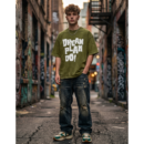 Dream Plan Do Acid Wash Oversized Tee - Olive Green