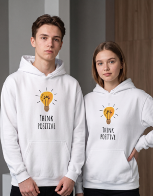 Think Positive Premium Unisex Pullover Hoodie