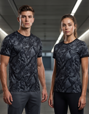 Shadow Camo Premium Unisex AOP Sports T-Shirt
