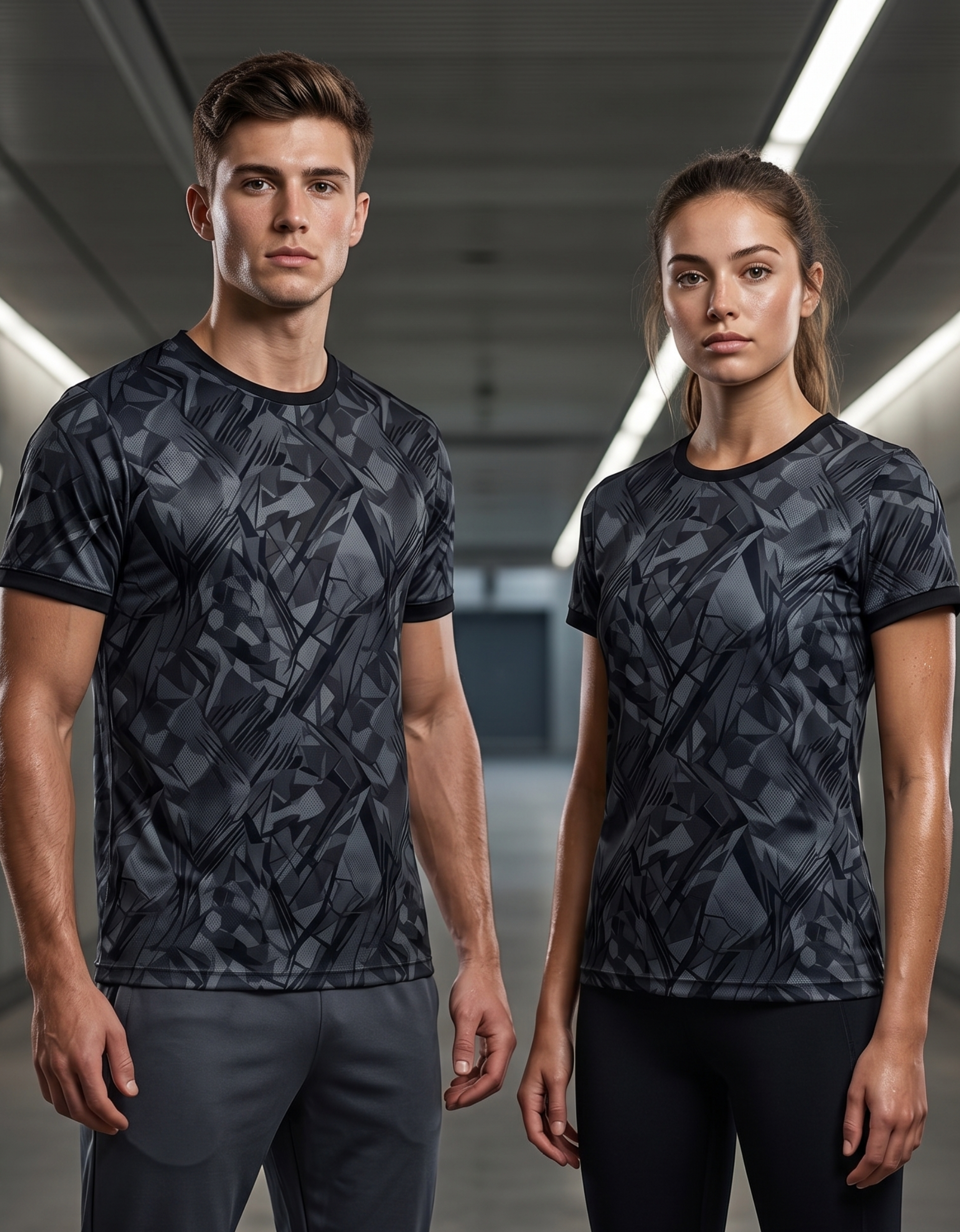 Shadow Camo Premium Unisex AOP Sports T-Shirt