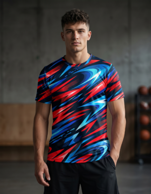 Velocity Strike Premium Unisex AOP Sports T-Shirt