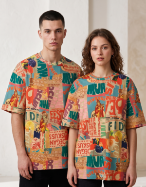 Urban Patchwork Premium Unisex AOP Sports T-Shirt
