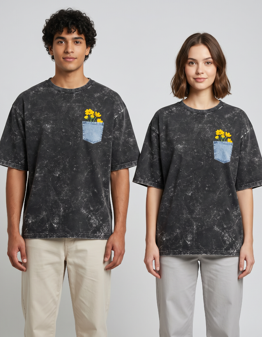 Urban Bloom Acid Wash Oversized Tee