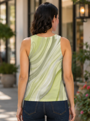 Trendy Pink Pattern Tank – Stylish Everyday Women’s Apparel