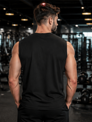 PUSH YOUR LIMITS Men's Sleeveless T-Shirt | Premium Cotton Gym & Fitness Tank Top