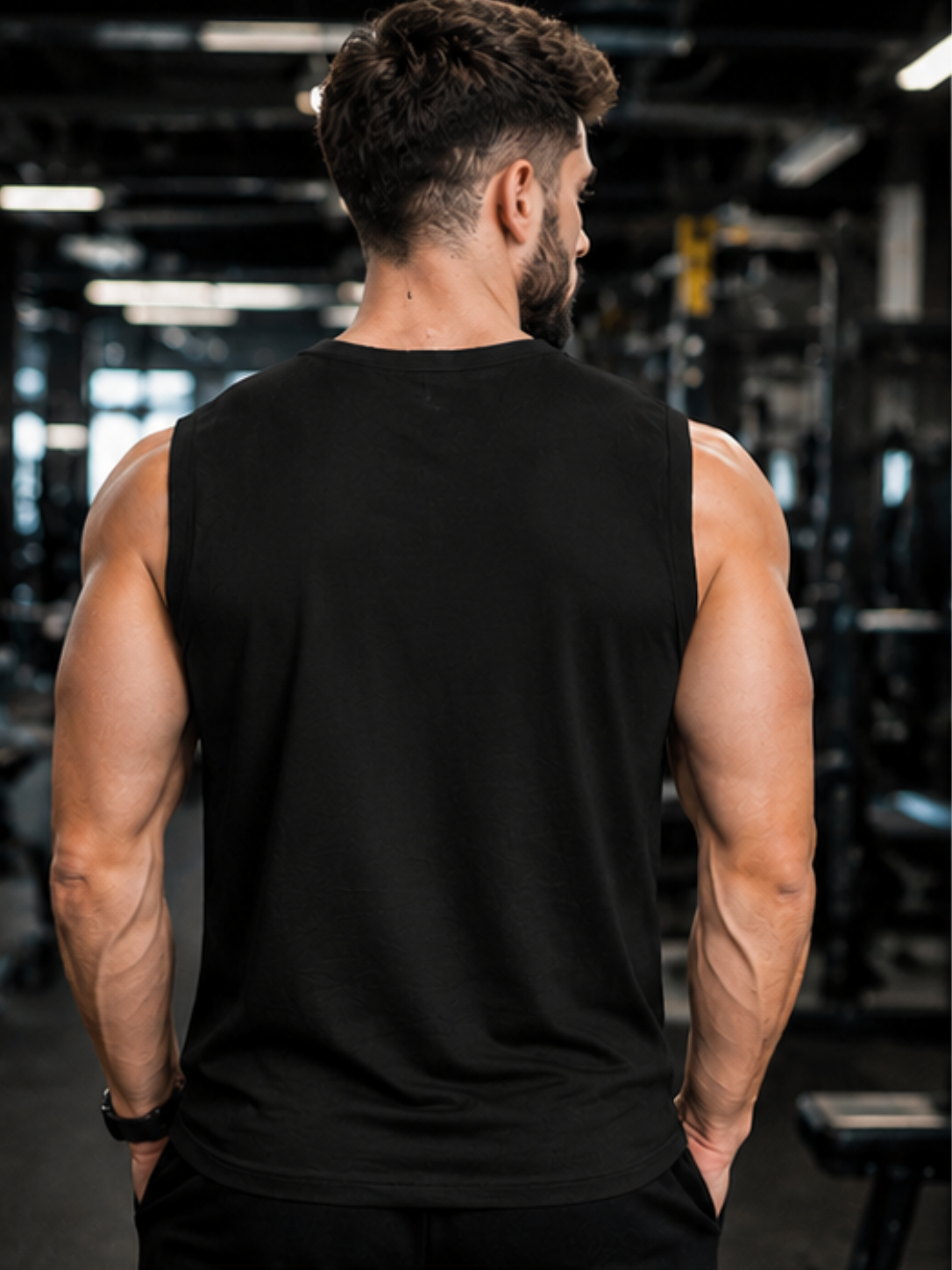 GYM MODE ON Men's Sleeveless T-Shirt | Premium Cotton Workout & Training Tank Top - Image 3