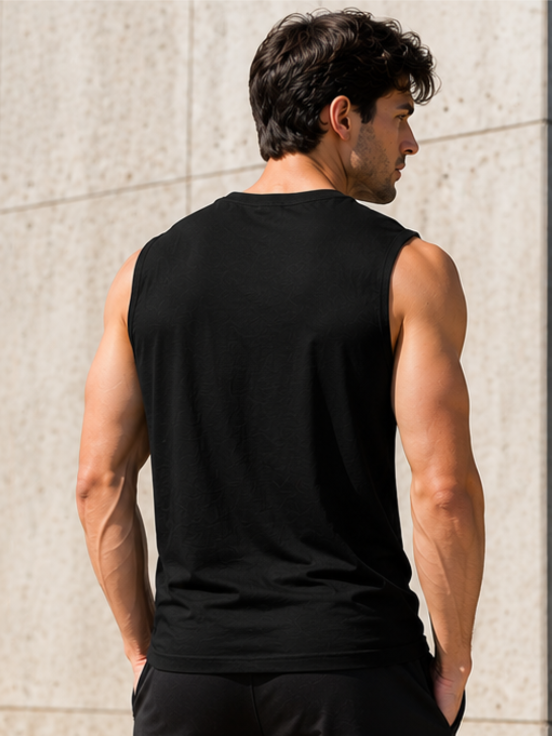 YOGA LIFE Men's Sleeveless T-Shirt | Premium Cotton Activewear & Lifestyle Tank Top - Image 3