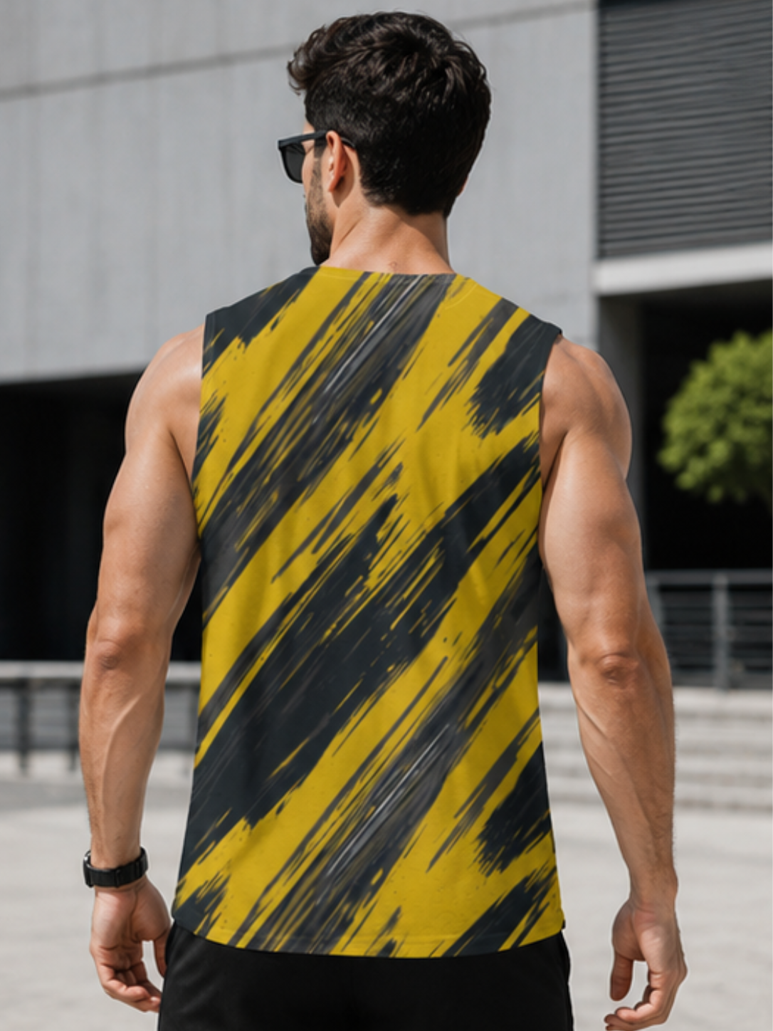 MAAKO Urban Velocity AOP Men's Sleeveless T-Shirt - Image 4
