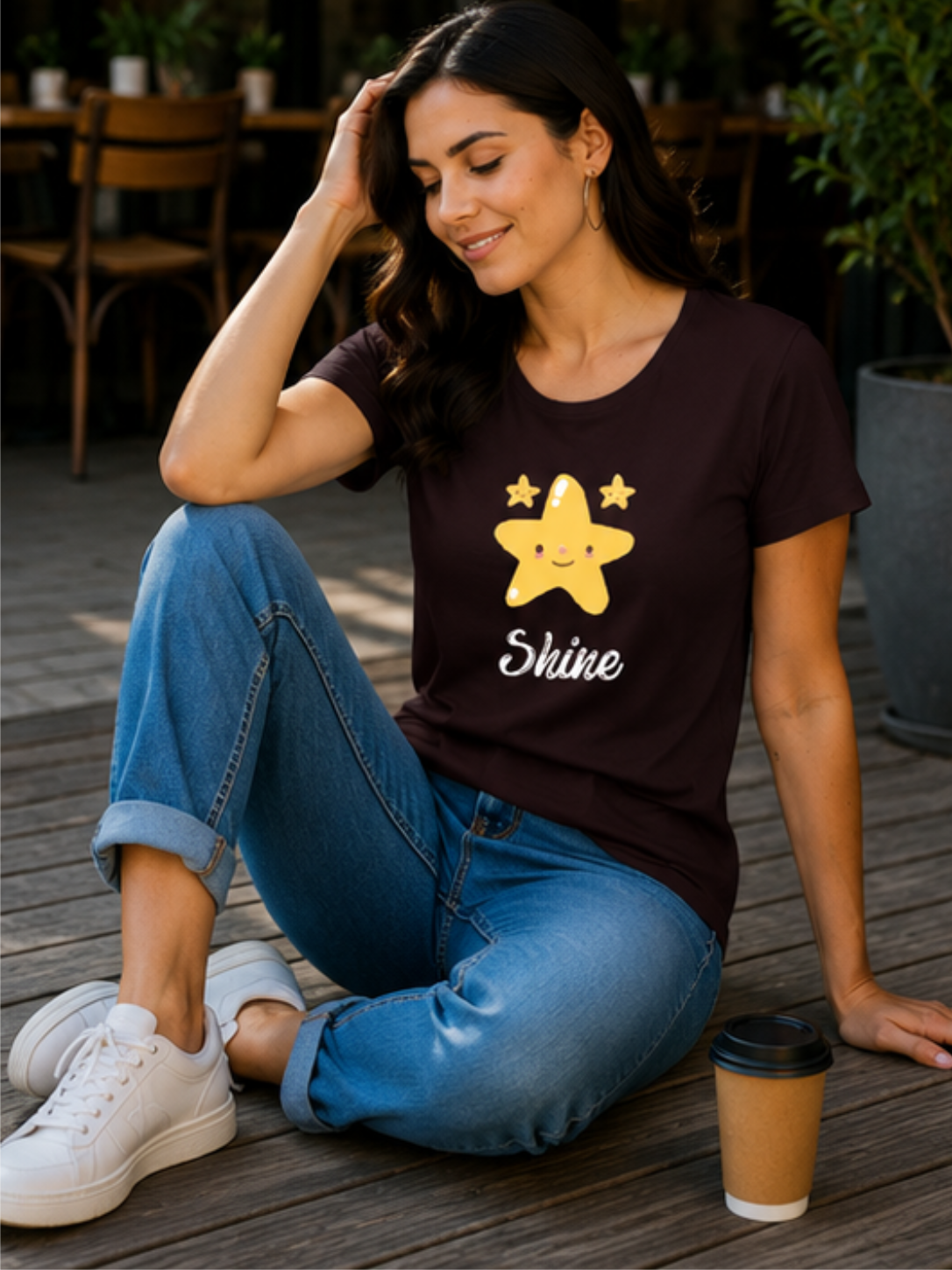 Women’s Motivational T-Shirt – Cute Shine Design Apparel - Image 2