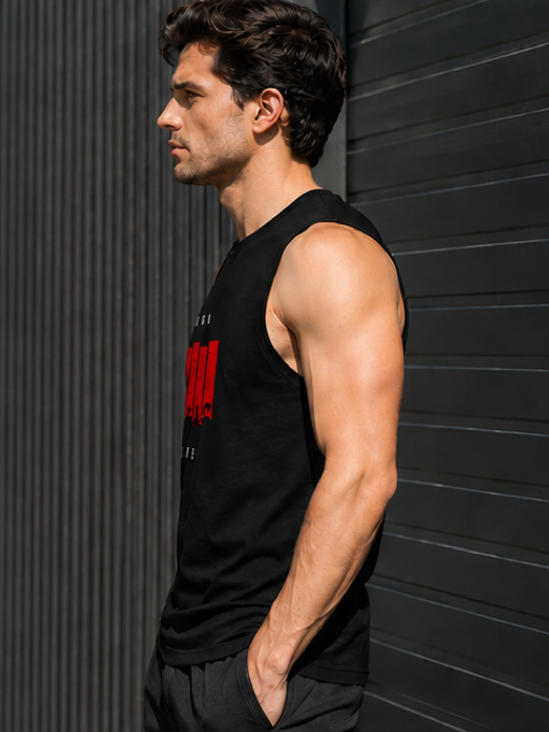 YOGA LIFE Men's Sleeveless T-Shirt | Premium Cotton Activewear & Lifestyle Tank Top - Image 2