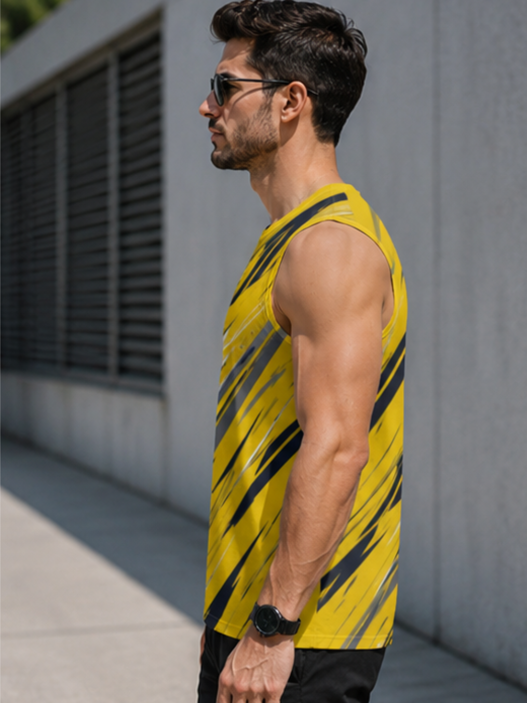 MAAKO Thunder Strike AOP Men's Sleeveless T-Shirt - Image 4