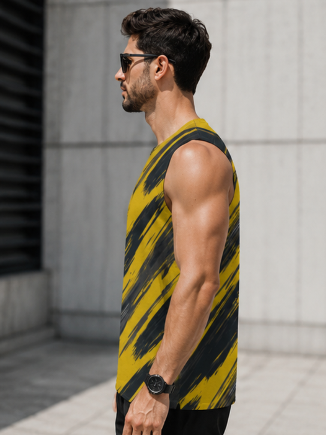 MAAKO Urban Velocity AOP Men's Sleeveless T-Shirt - Image 3