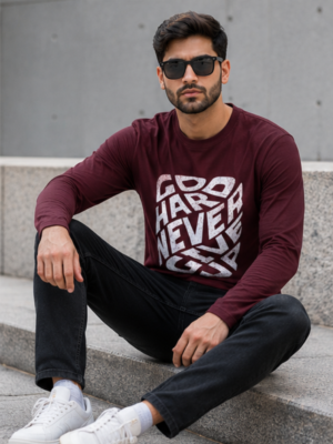 Never Settle Graphic Full Sleeve T-Shirt – Premium Cotton Streetwear Edition