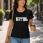 My Dad My Hero Classic Tee- Graphic T-Shirt - Black