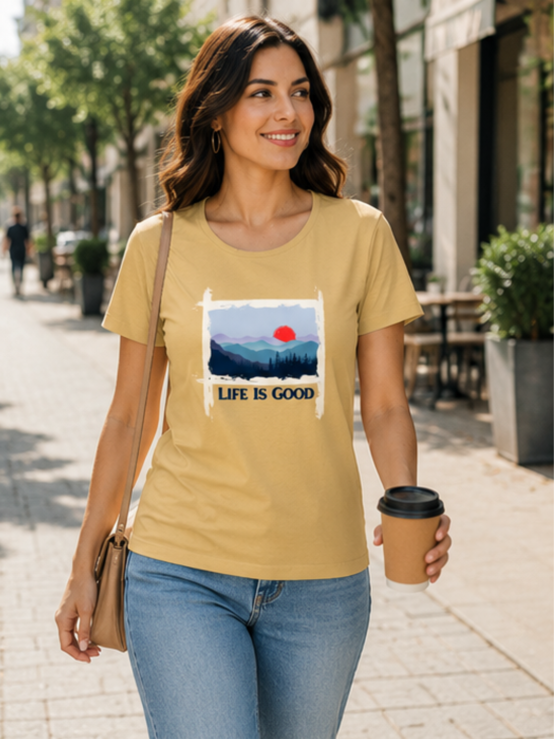 Sunset Horizon Graphic Women’s Classic T-Shirt - Image 3
