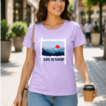 Sunset Horizon Graphic Women’s Classic T-Shirt - Lavender