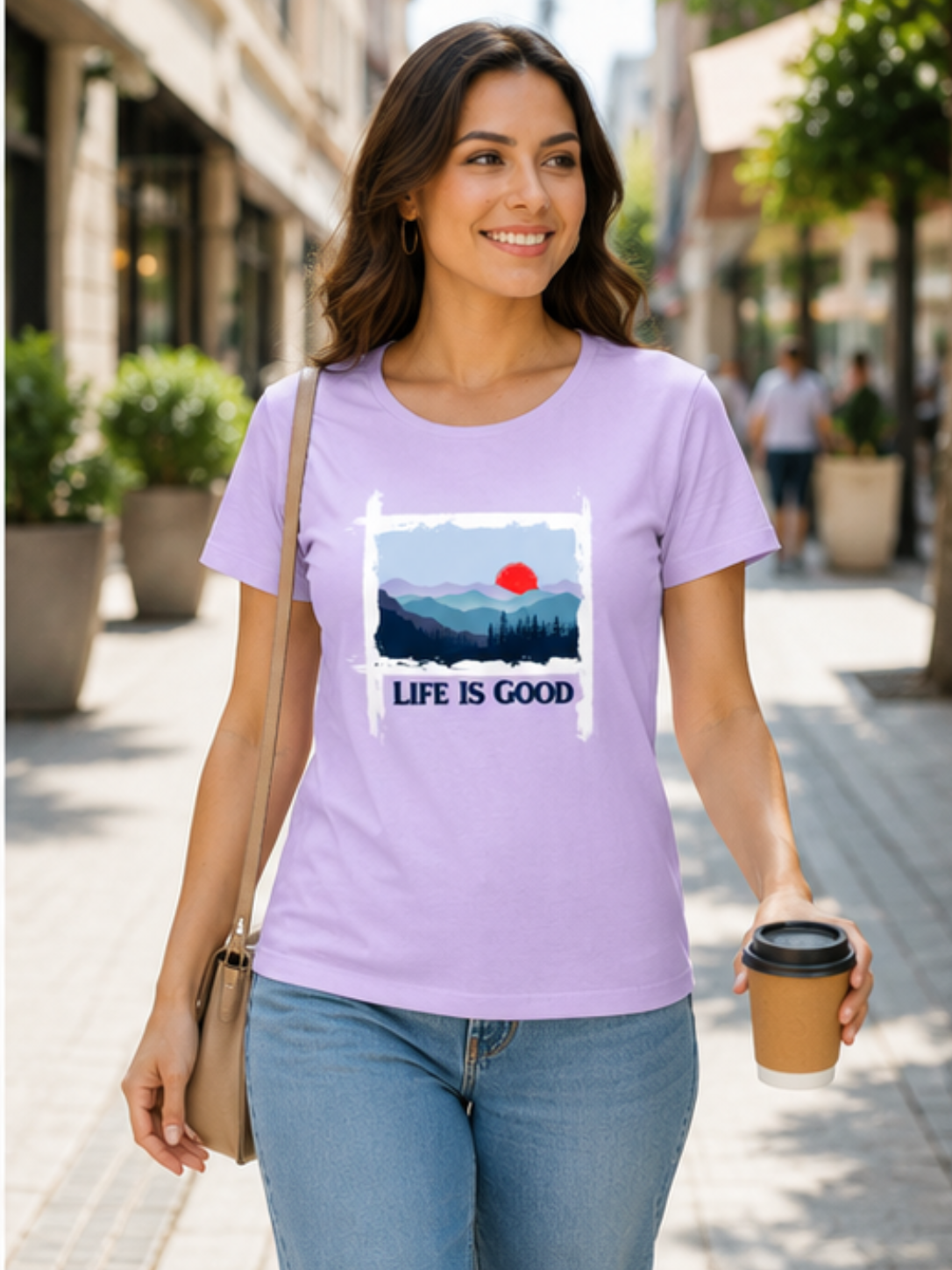 Sunset Horizon Graphic Women’s Classic T-Shirt - Image 5