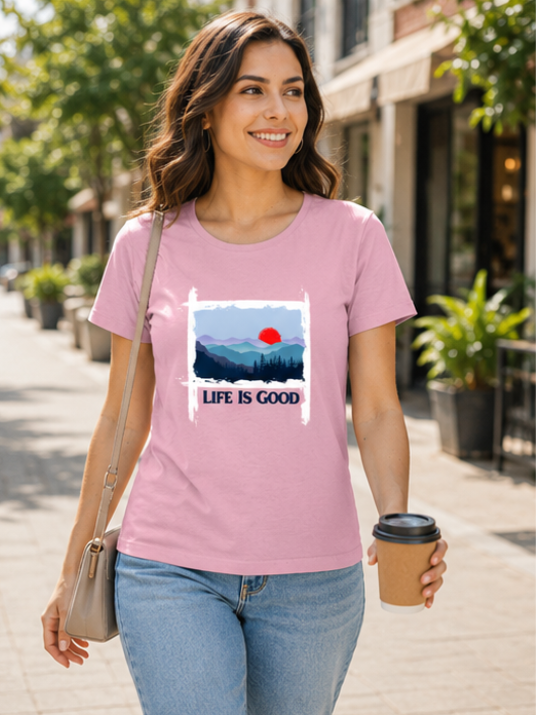 Sunset Horizon Graphic Women’s Classic T-Shirt - Image 7
