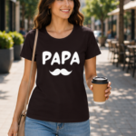 Super Papa T-Shirt Design - Charcoal Melange