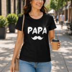 Super Papa T-Shirt Design - Black