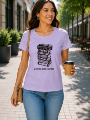 Just One More Chapter – Cute Book Lover T-Shirt for Readers