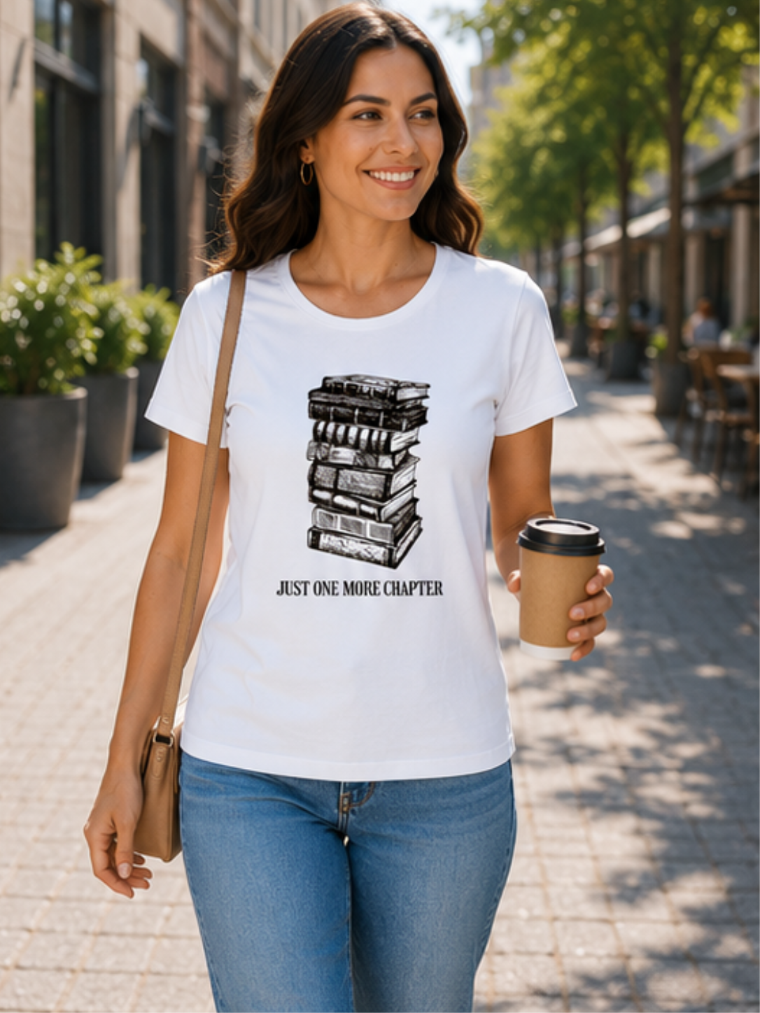 Just One More Chapter – Cute Book Lover T-Shirt for Readers - Image 9