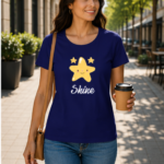 Women’s Motivational T-Shirt – Cute Shine Design Apparel - Royal Blue