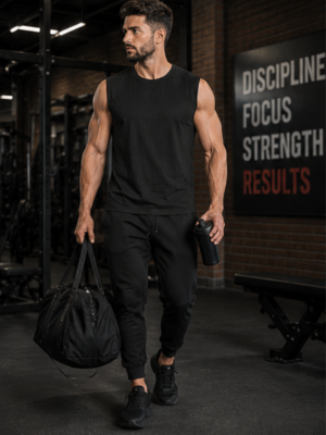 PAIN TODAY POWER TOMORROW Men's Sleeveless T-Shirt | Premium Cotton Gym Training Tank Top